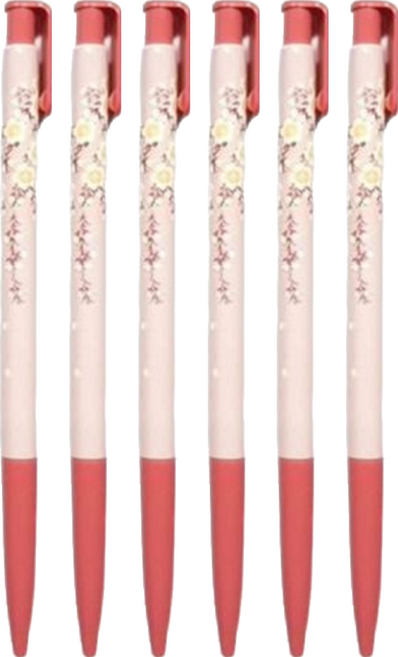 O.B. 歐布德 自動原子筆 0.7mm 12JP, 紅色, 6支