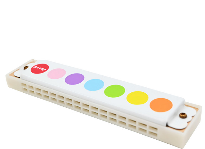 Janod 音樂好好玩 口琴 音色清脆悅耳 雙排吹孔, 多色, 1個