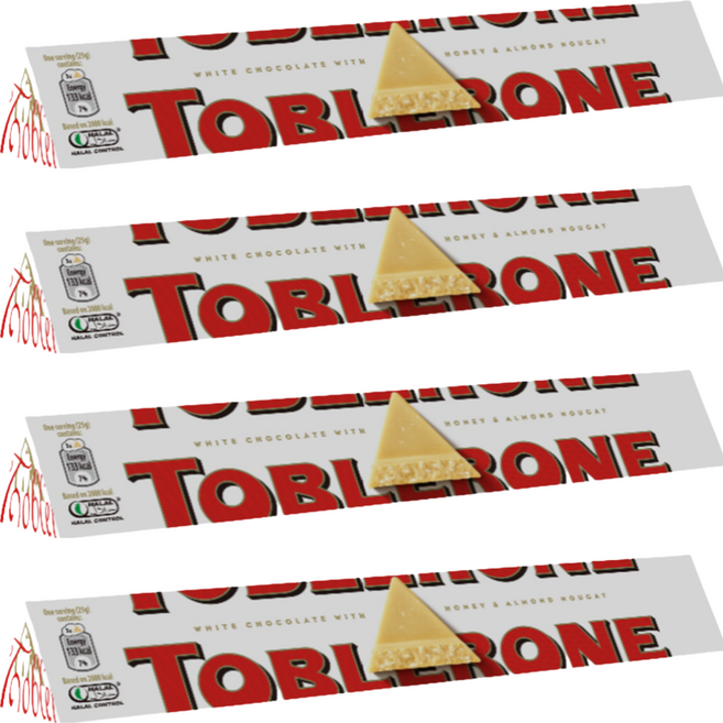 TOBLERONE 瑞士三角 白巧克力, 100g, 4條