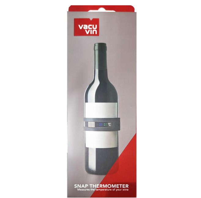 vacu vin 彈性酒溫計, 黑色, 1個