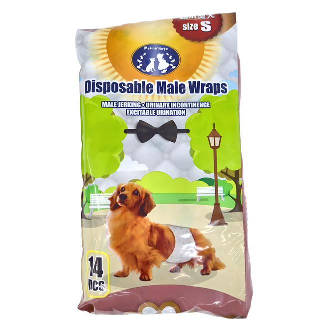 Pet Village 魔法村 公狗專用拋棄式禮貌帶, S, 1包, 14片