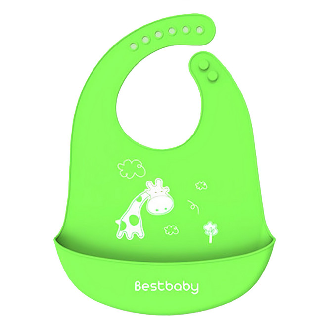 prima 哩哩摳摳 LILIKOKO 兒童吃飯圍兜, 綠色, 1個, 1入