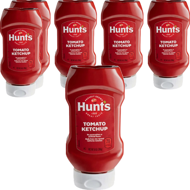 Hunt's 蕃茄醬 擠壓倒瓶, 397g, 6瓶