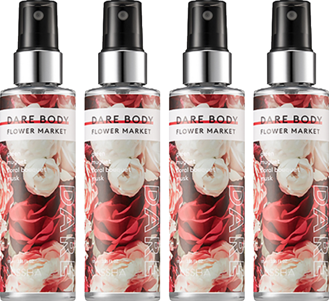MISSHA 身體香氛噴霧 Flower Market, 105ml, 4瓶