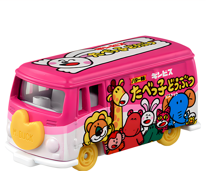 TOMICA TAKARA TOMY DT 動物餅乾車, 動物餅乾車 桃紅色, 1個