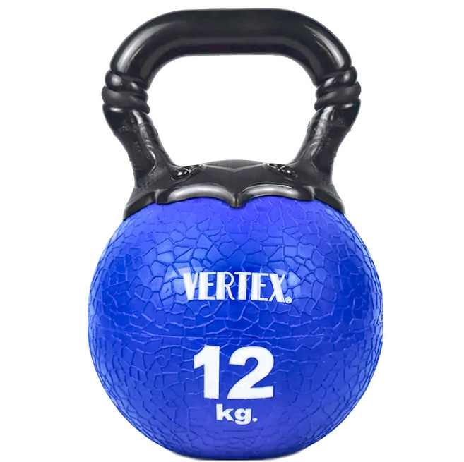 VERTEX 台灣製 橡膠壺鈴 甩壺鈴 Kettlebell 安全壺鈴 迷你壺鈴 哈密瓜壺鈴 32 x 21cm, 寶藍色, 12kg, 1個