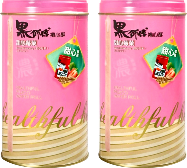 Healthful 黑師傅 捲心酥 甜心莓菓, 400g, 2罐