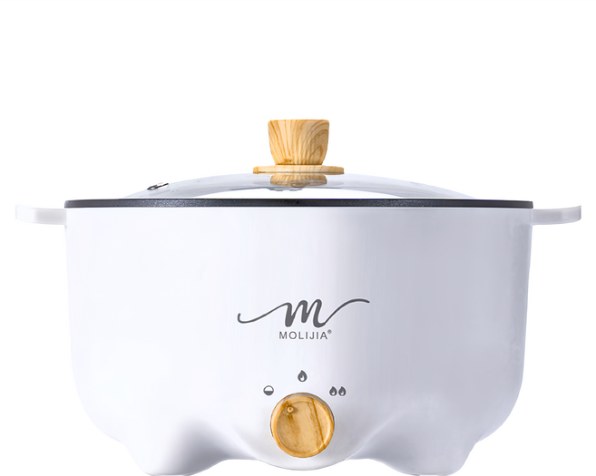 MOLIJIA 魔力家 M22多功能不沾電湯鍋 快速烹飪 省時省電 兩段火力調節 3L輕量不沾, BY011022