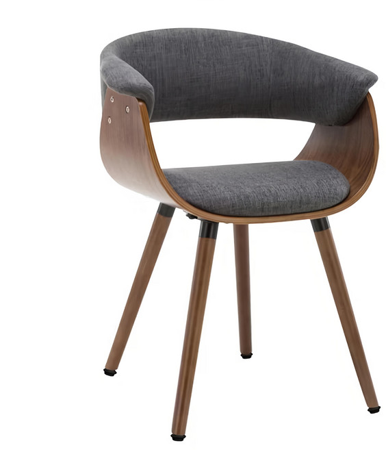 E-home Melinda梅琳達曲木餐椅 灰色 舒適耐用 現代風格, 1個