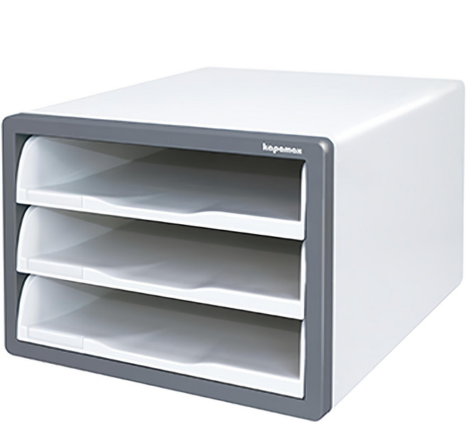 kapamax 開放式文件櫃, 深灰色, 3層