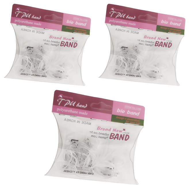 韓國 Samyang 橡皮筋 SY13951 23/CL 小盒, 透明, 3盒