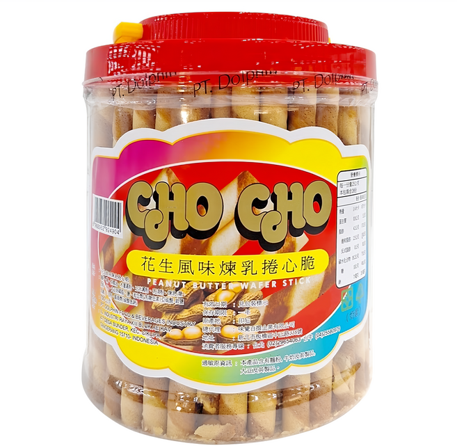 CHO CHO 花生風味煉乳捲心, 700g, 1罐