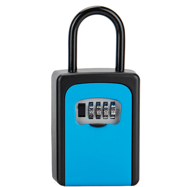 全金 密碼鎖防盜匙盒 掛置款 藍色 鑰匙收納, 1個