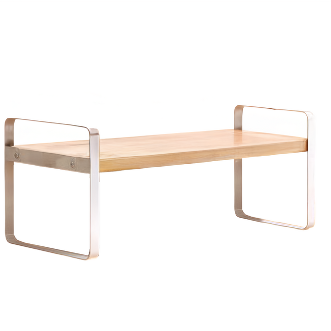 mohe 木暉居家 簡約鐵藝桌面可疊加收納置物架 48 x 40 x 20cm 1.92kg 4個, 白色, 1盒