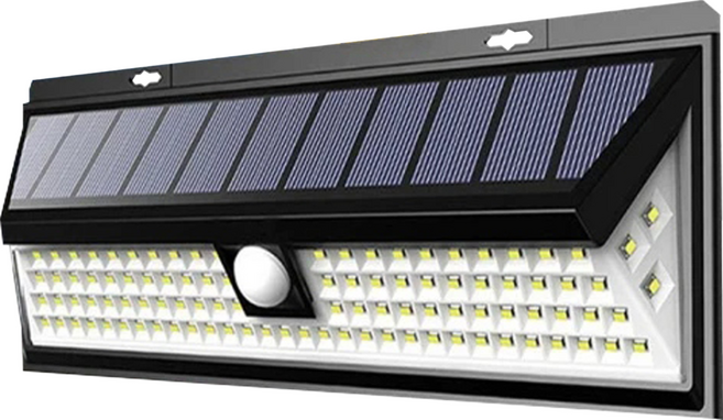 WIDE VIEW 118LED太陽能雷達感應燈, 黑色 + 白色, 1個