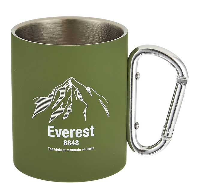 Entrex b.c.l 卡扣式橡膠杯 戶外露營登山便攜水杯, 軍綠色, 1個