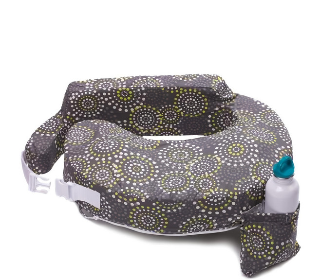 My Brest Friend 餵奶神器全方位護腰可調式哺乳枕 經典款, 璀璨煙火 灰色, 枕套:100%棉、枕芯:可回收環保泡棉