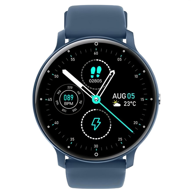 MIVSEN 運動手錶 ZL02Cpro, 1.28吋, 藍牙, 藍色, 1支