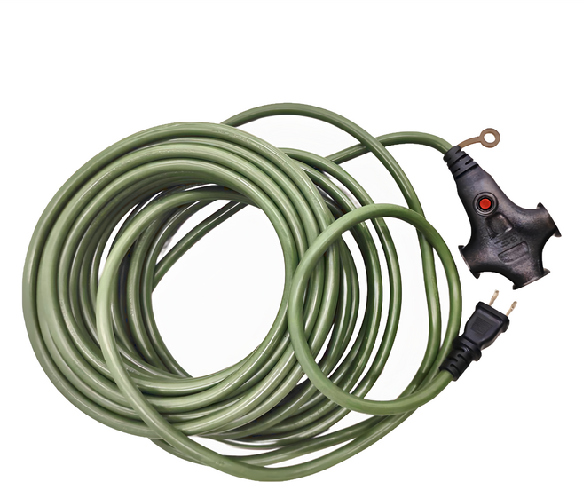 ADAMOUTDOOR 戶外延長動力線 ADPW-EC15M, 綠色, 1條, 15m