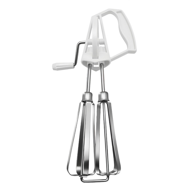 不鏽鋼手搖攪拌器, 白色, 1支
