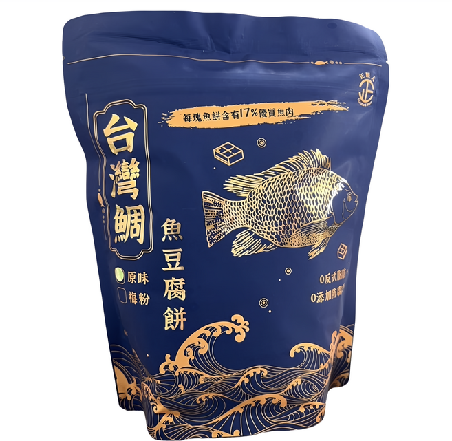 正經人 台灣鯛魚豆腐餅 原味, 1個, 100g