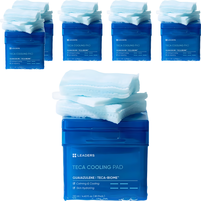 LEADERS 麗得姿 透涼鎮靜爽膚棉片 130ml, 80片, 6盒