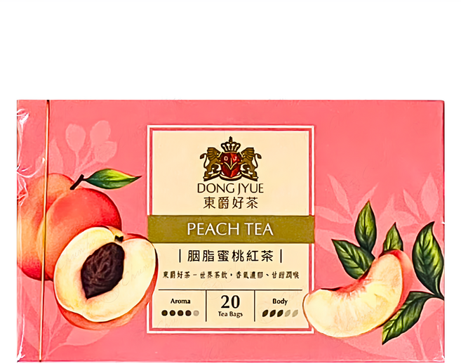 DONG JYUE 東爵好茶 胭脂蜜桃紅茶, 2g, 20包, 1盒