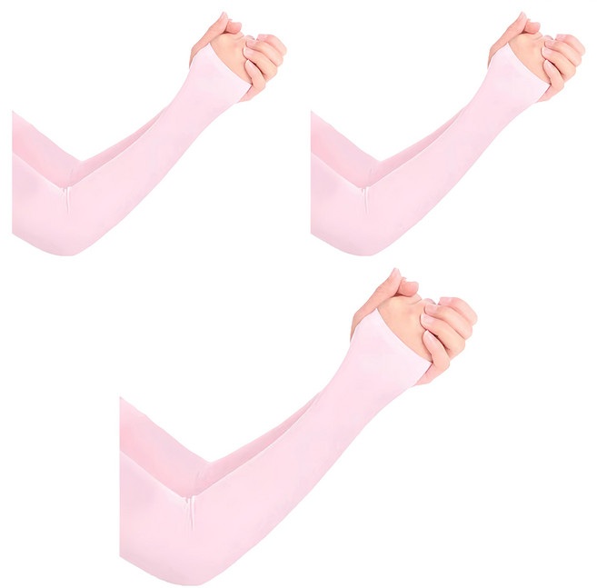 Amiss 機能感 台灣製防曬涼感袖套 UPF50+, 粉色, 3雙