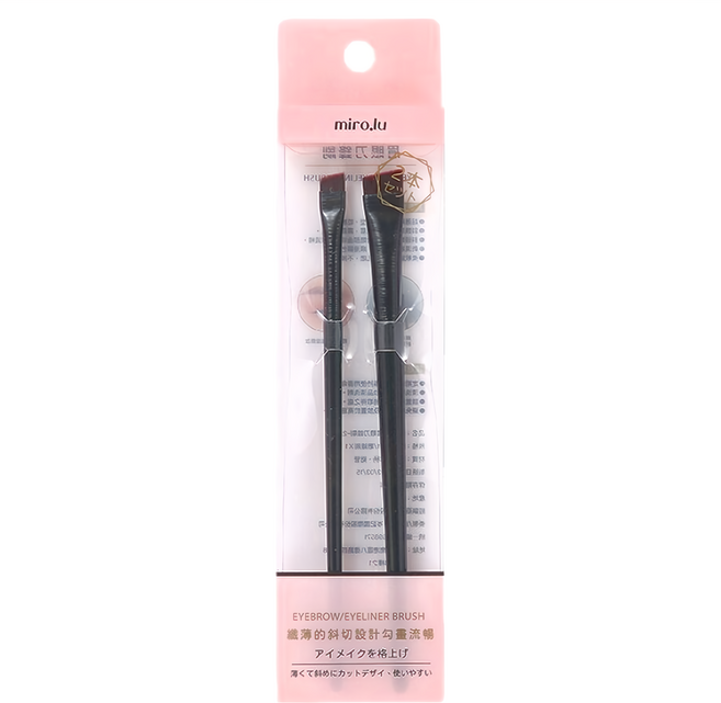 miro.lu 魔力璐 眉眼刀鋒刷, Black Handle/Black Bristles, 2支