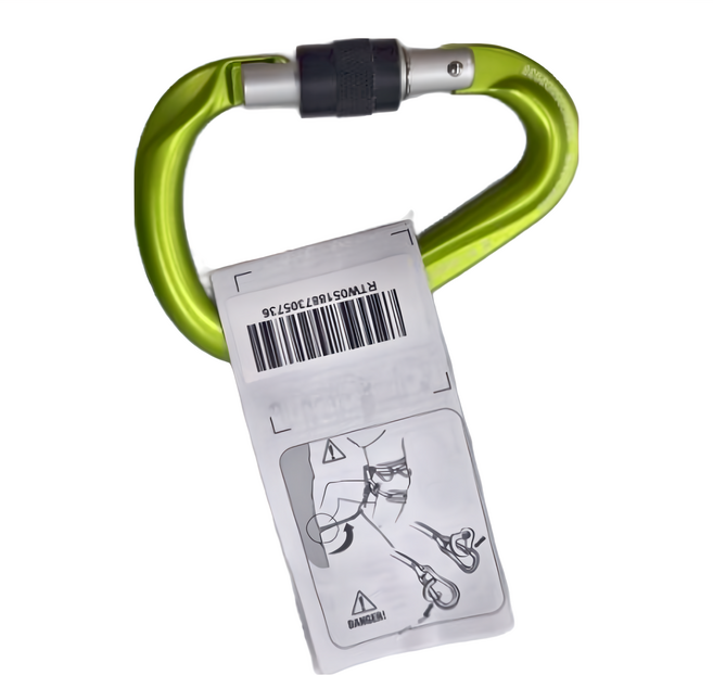 Rock Empire HMS Smart S 大D手動鎖鉤環 24kN, 綠色, 1個