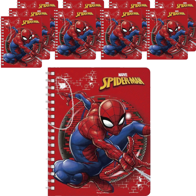 MARVEL 漫威 SPIDER-MAN 蜘蛛人 50K PP線圈筆記, 紅色, 10本