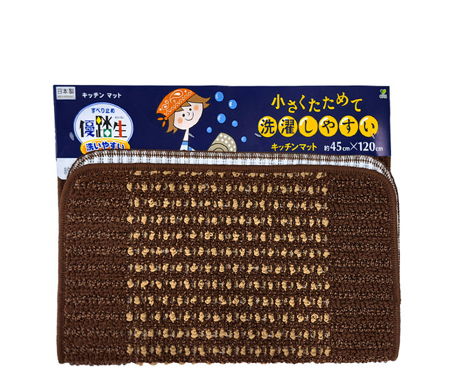 日本 oka 優踏生 廚房地墊, 深咖啡, 1個