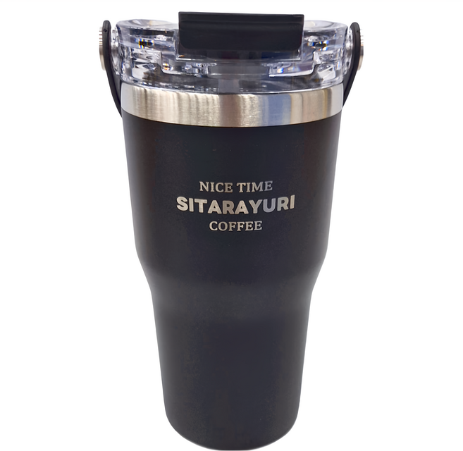 7822 Shop 生活選物 軟手提冰霸杯, 尊爵黑, 600ml, 1個