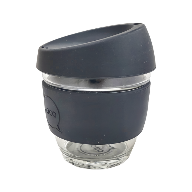 JOCO 啾口 玻璃咖啡杯 8 x 12cm, 黑色, 236ml, 1個