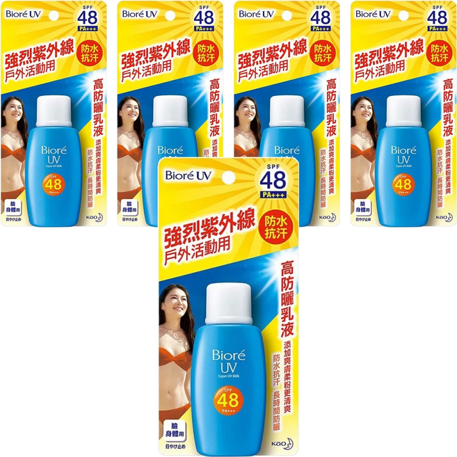 Biore 蜜妮 高防曬乳液SPF48 PA+++, 50ml, 5瓶