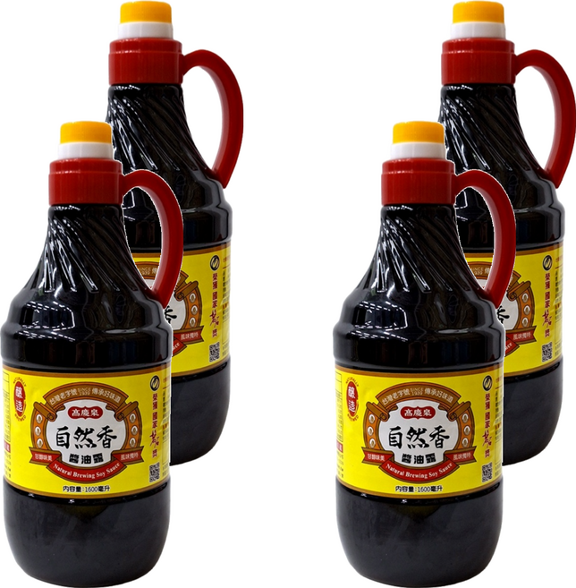 高慶泉 自然香醬油露 釀造醬油, 1.6L, 4瓶