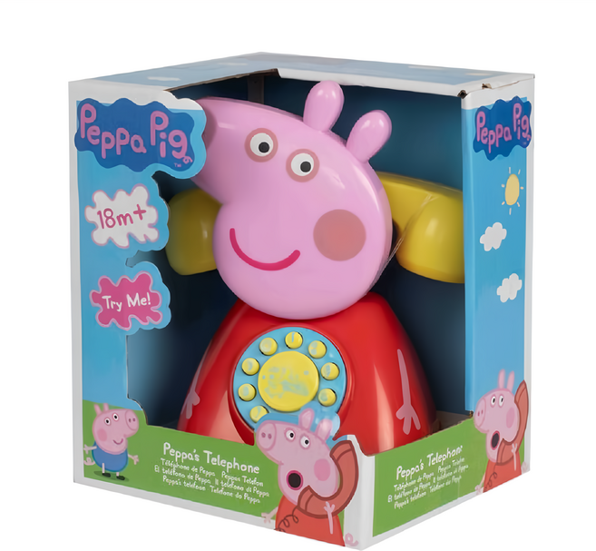 Peppa Pig 粉紅豬小妹 佩佩造型電話筒 適用18個月以上, 1個