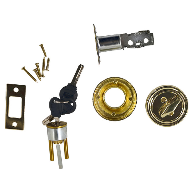 WACH 花旗門鎖 W1191 金色卡霸鎖 輔助鎖, 1個