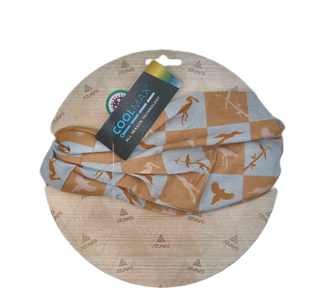 ATUNAS 歐都納 COOLMAX 抗菌頭巾, 金黃棕