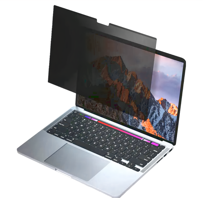 台灣 AIDA MacBook磁吸式防窺抗藍光保護貼 Air 13.6吋, 透黑色, 1個