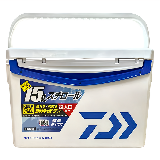 DAIWA 大和 冰箱 COOL LINE ALPHA 3 S1500X BLUE, 藍白色, 15L, 1個