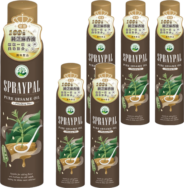 SPRAYPAL 噴寶 純芝麻香油 噴霧式, 120ml, 6瓶