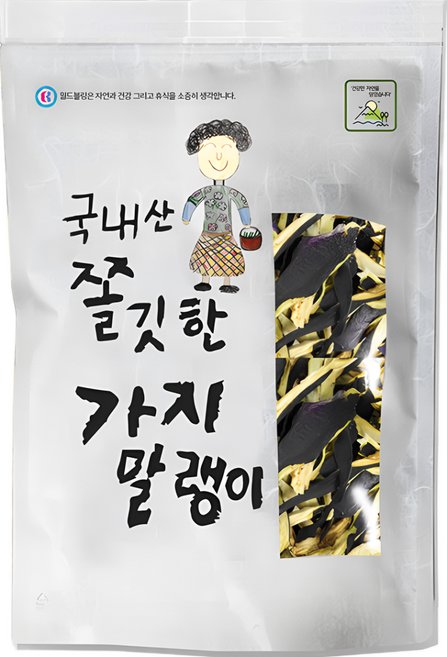 월드블링 국내산 쫄깃한 가지말랭이, 200g, 1개