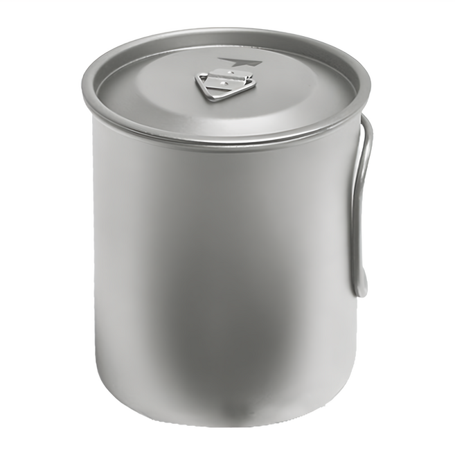 keith Titanium 鎧斯 純鈦輕量環保折疊水杯 附杯蓋 9.5 x 8cm 77g 450ml, 銀色, 1個