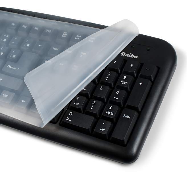 aibo 鍵盤果凍膜 標準型鍵盤適用 通用型加大版, 1個, 透明白