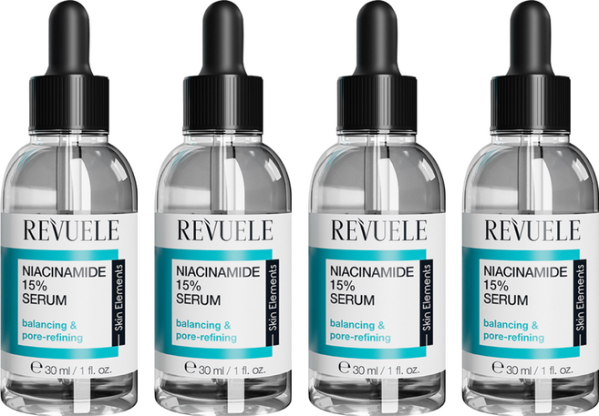 REVUELE 菸鹼醯胺15%細膚安瓶精華 平衡毛孔, 30ml, 4瓶