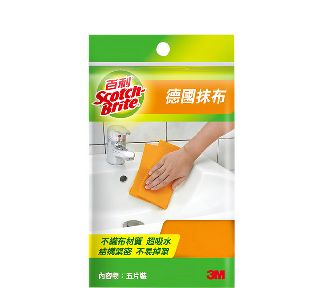 3M Scotch-Brite 百利 德國抹布 5入, 1包