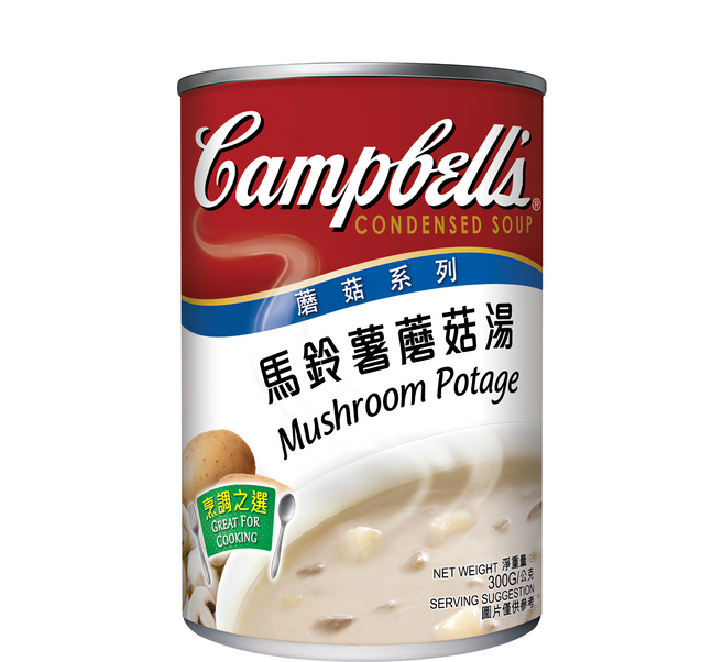 Campbell's 金寶湯 馬鈴薯蘑菇湯 300g - 經典濃郁 快速上桌, 1罐