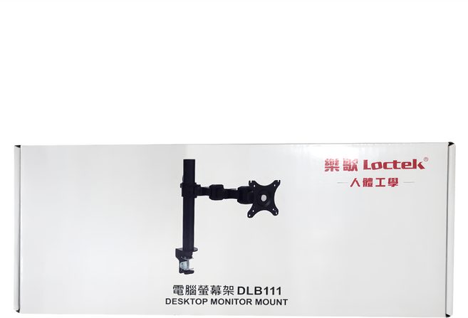 Loctek 樂歌 人體工學 電腦螢幕架 DLB111 1個, 黑色