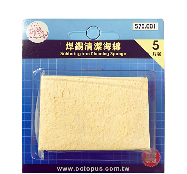 Octopus 章魚牌 焊錫清潔海綿 759.001 焊接工具, 5個